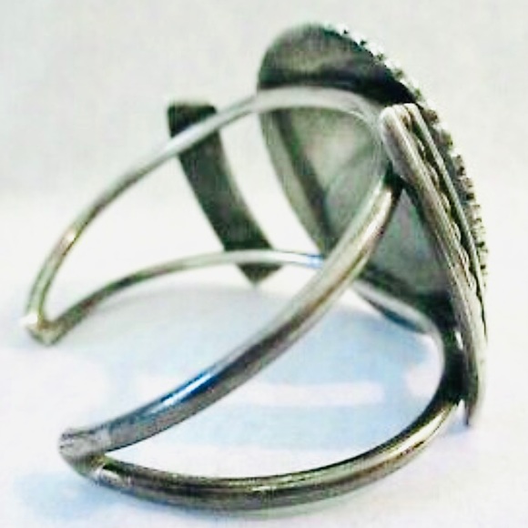 2XHP💕Vintage Zuni MOP Turquoise Sterling Bracelet - Picture 8 of 11